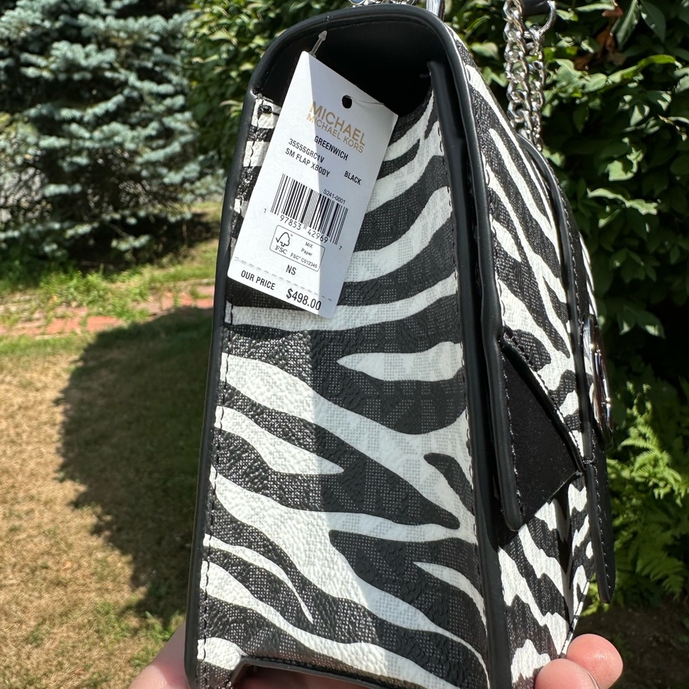 Michael Kors small Zebra Print Crossbody NWT - Picture 4 of 11